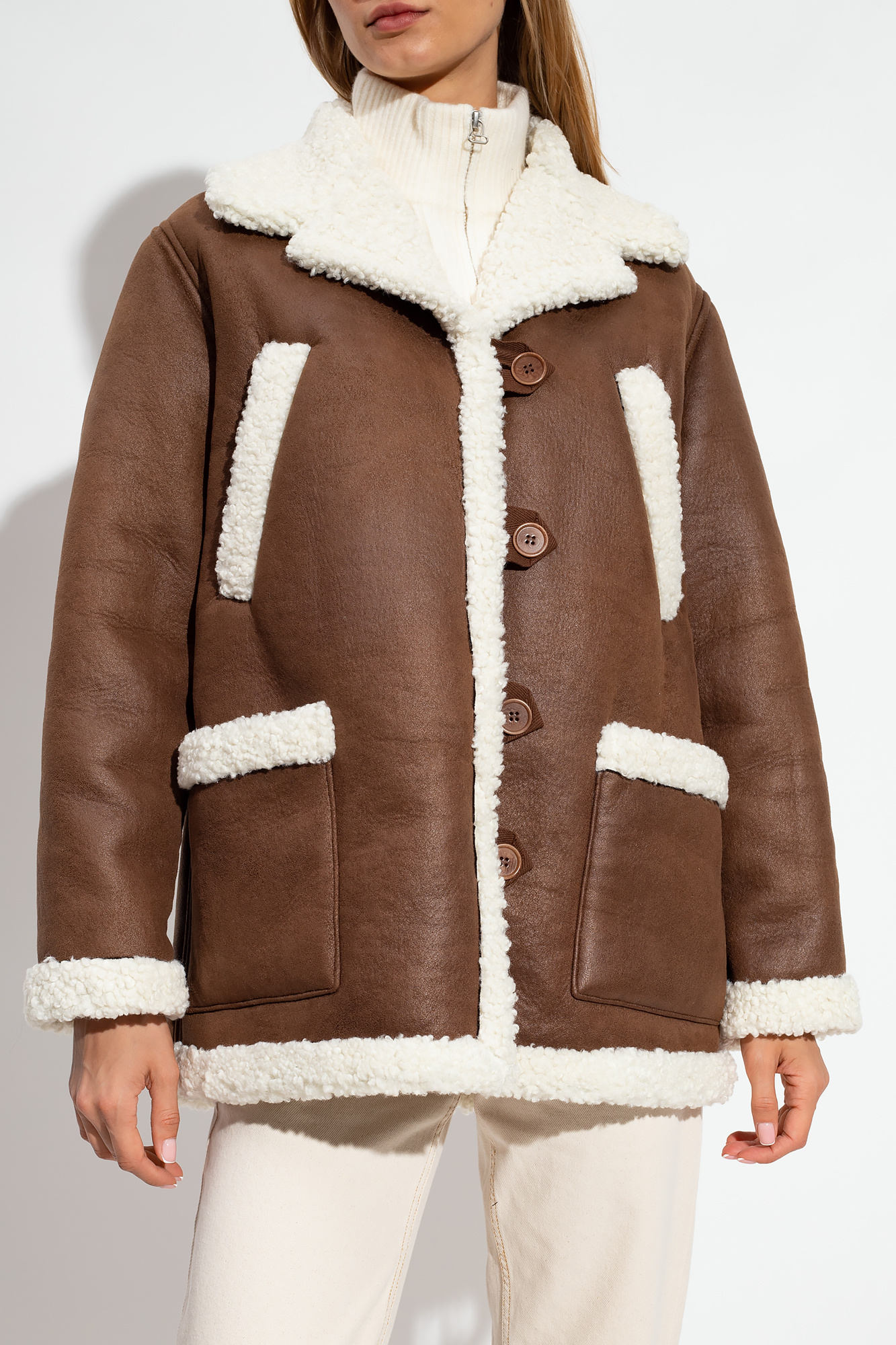 Apc hot sale shearling coat